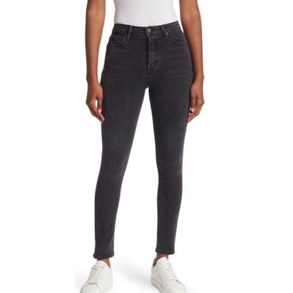 GRLFRND Karolina Super High Rise Jeans in Black Rain Size 31